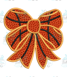 Basketball Bow Side Design Applique 3 sizes