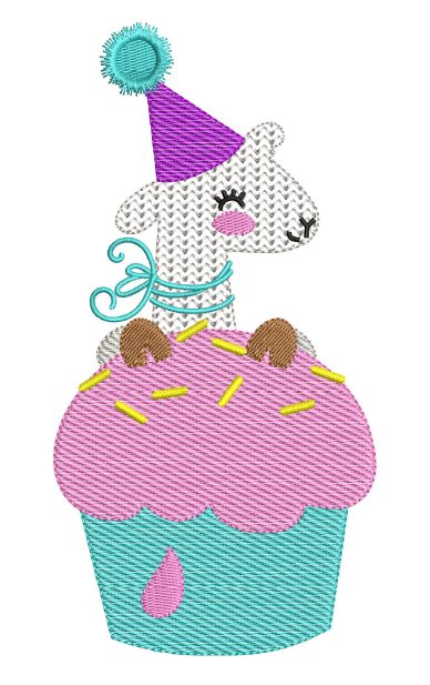 Birthday Llama Sketchy 4