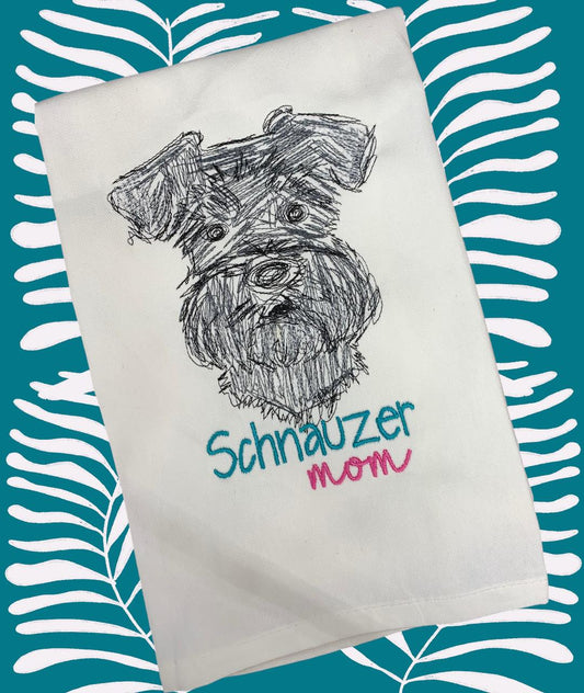 Schnauzer Dog Mom Scribble