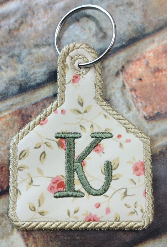 Cow Tag Charm Alphabet Font ITH