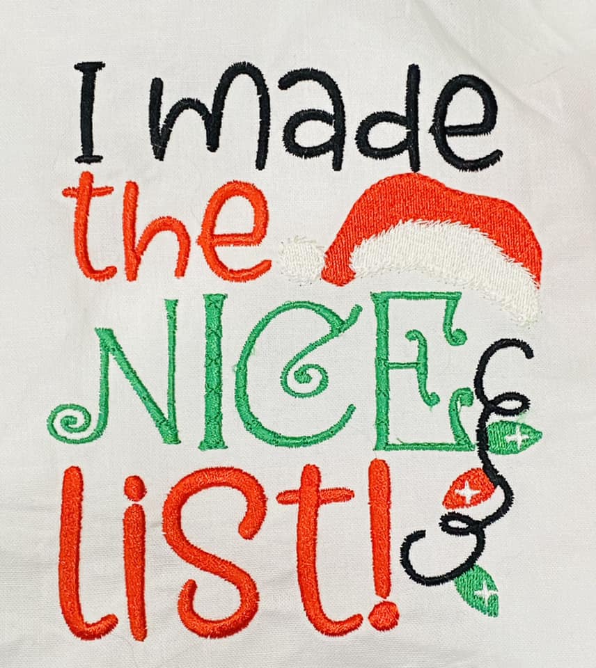 I  made the nice list Christmas Design