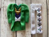 Elf Mardi Gras Girl and Boy Costume Set ITH