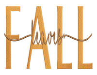 Fall Leaves Word Art