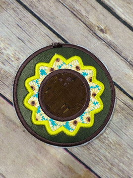 Sunflower Thanksgiving ITH Coaster