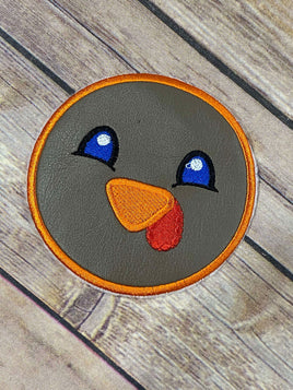 Turkey Face Thanksgiving ITH Coaster