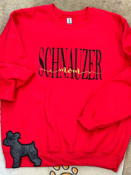 Schnauzer Dog Side Design Applique 3 sizes