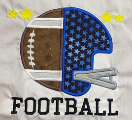 Football Helmet Split Applique