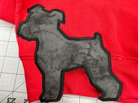 Schnauzer Dog Side Design Applique 3 sizes