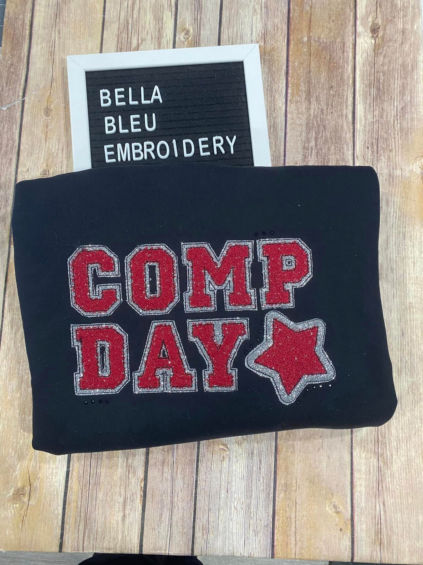 Comp Day All Star Cheer Embroidered Sweatshirt Custom