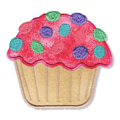 Cupcake 1 Applique - 3 Sizes!