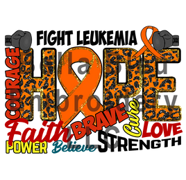 Hope Fight Leukemia Sublimation File