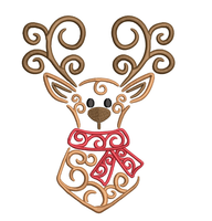 Reindeer 2 Christmas Swirl 3 sizes