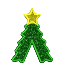 Christmas Tree Side Design Applique 3 sizes