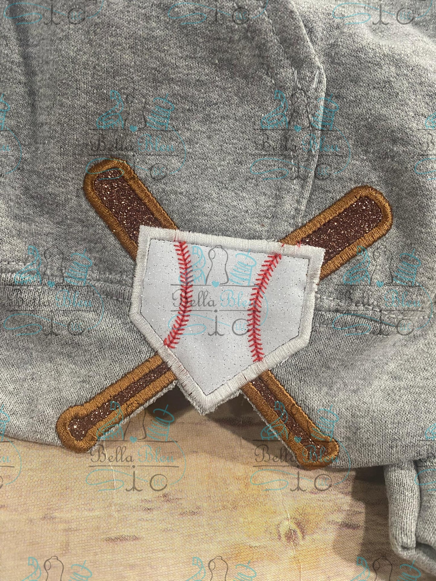 Baseball Softball Side Design Applique 3 sizes