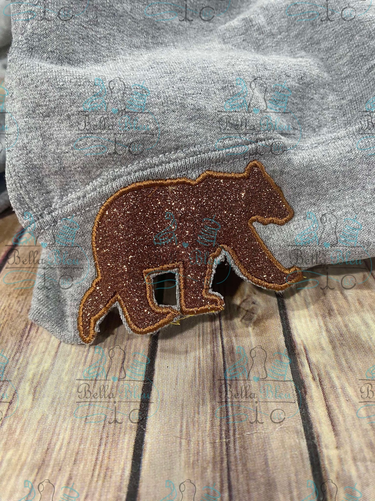 Bear  Side Design Applique 3 sizes