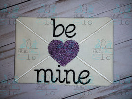 Be Mine Faux Envelope ITH Mug Rug