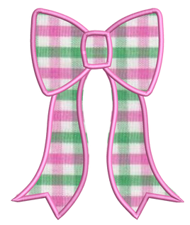 Long Tail Bow Side Design Applique 3 sizes