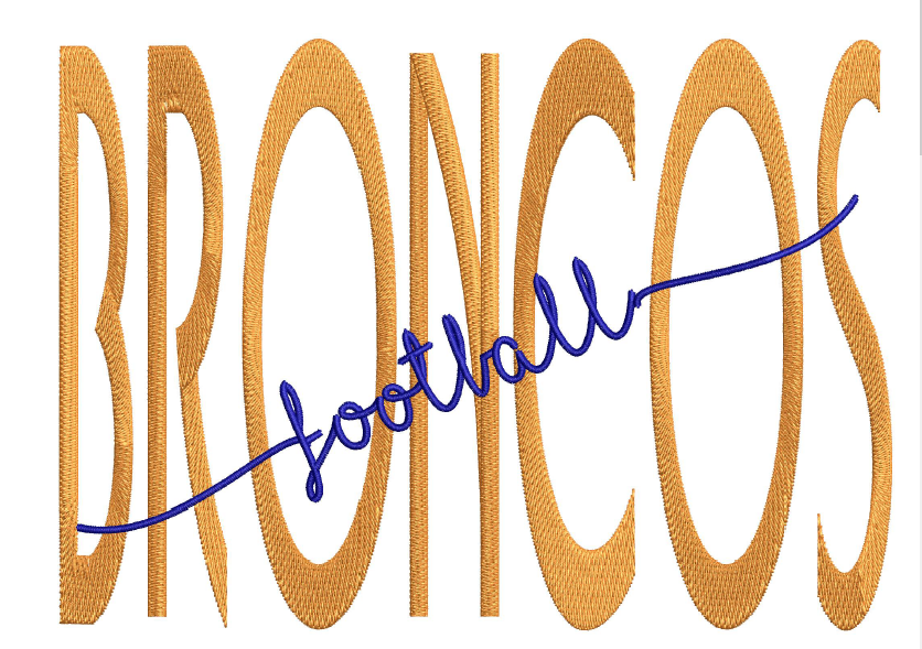 Broncos Football Word Art