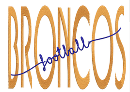 Broncos Football Word Art