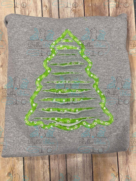 Christmas Tree Reverse Applique 6 sizes