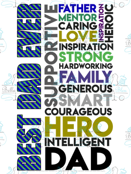 Best Dad Hero Sublimation pgn file