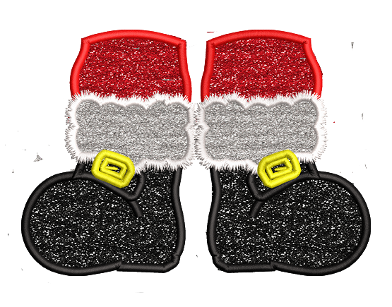 Santa Boots Side Design Applique