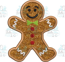 Gingerbread man Side Design Applique 3 sizes