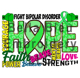 Hope Fight Bipolar Disorder Sublimation File