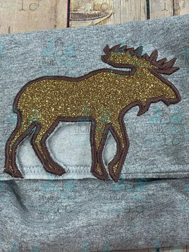 Moose Side Design Applique 3 sizes