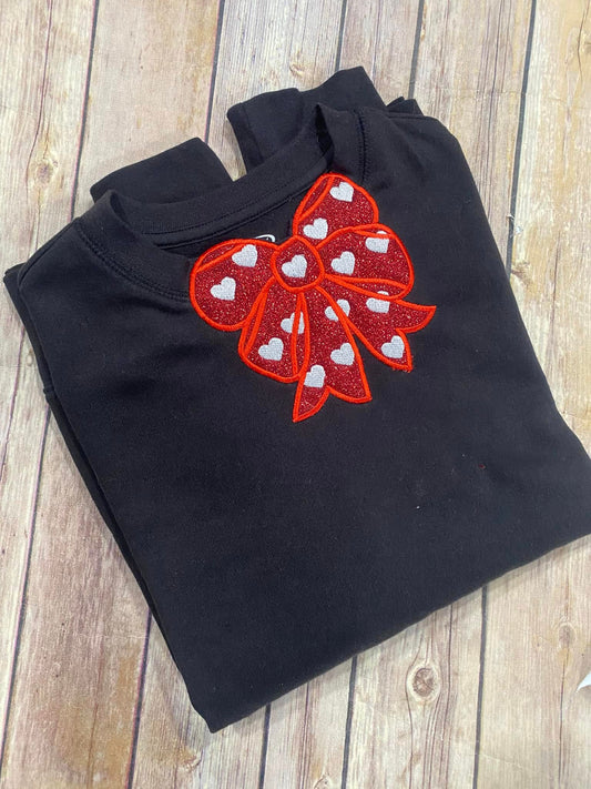 Valentine Bow Side Design Applique