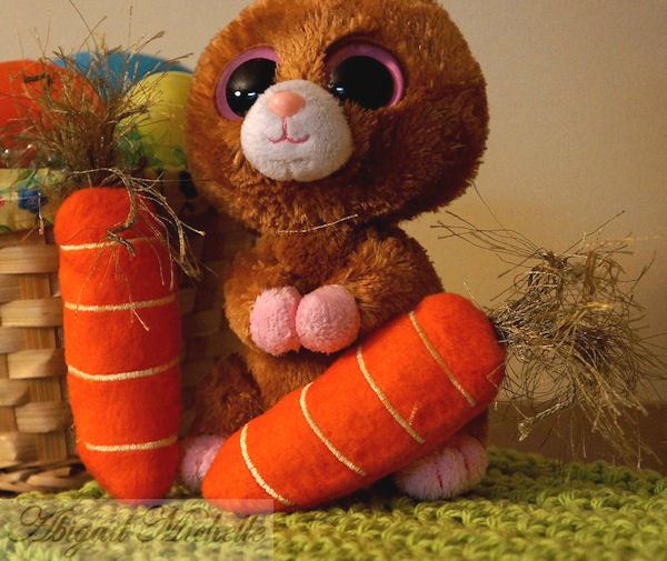 Carrot Cuddly ITH Stuffie or dog toy