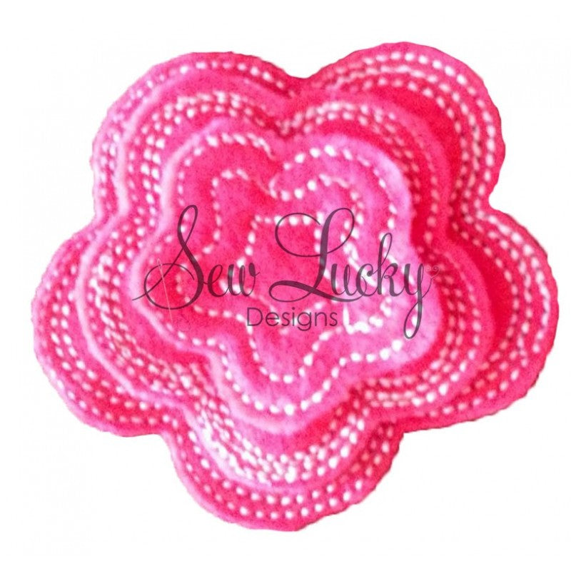 ITH 3D Flower Feltie Machine Embroidery Design