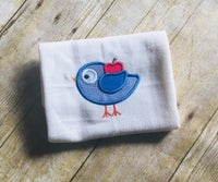 Bird with Apple Applique