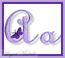 Butterfly Alphabet Font Set Machine Embroidery