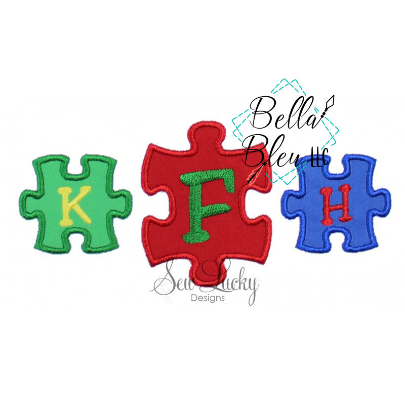 Autism Puzzle Monogram Frame