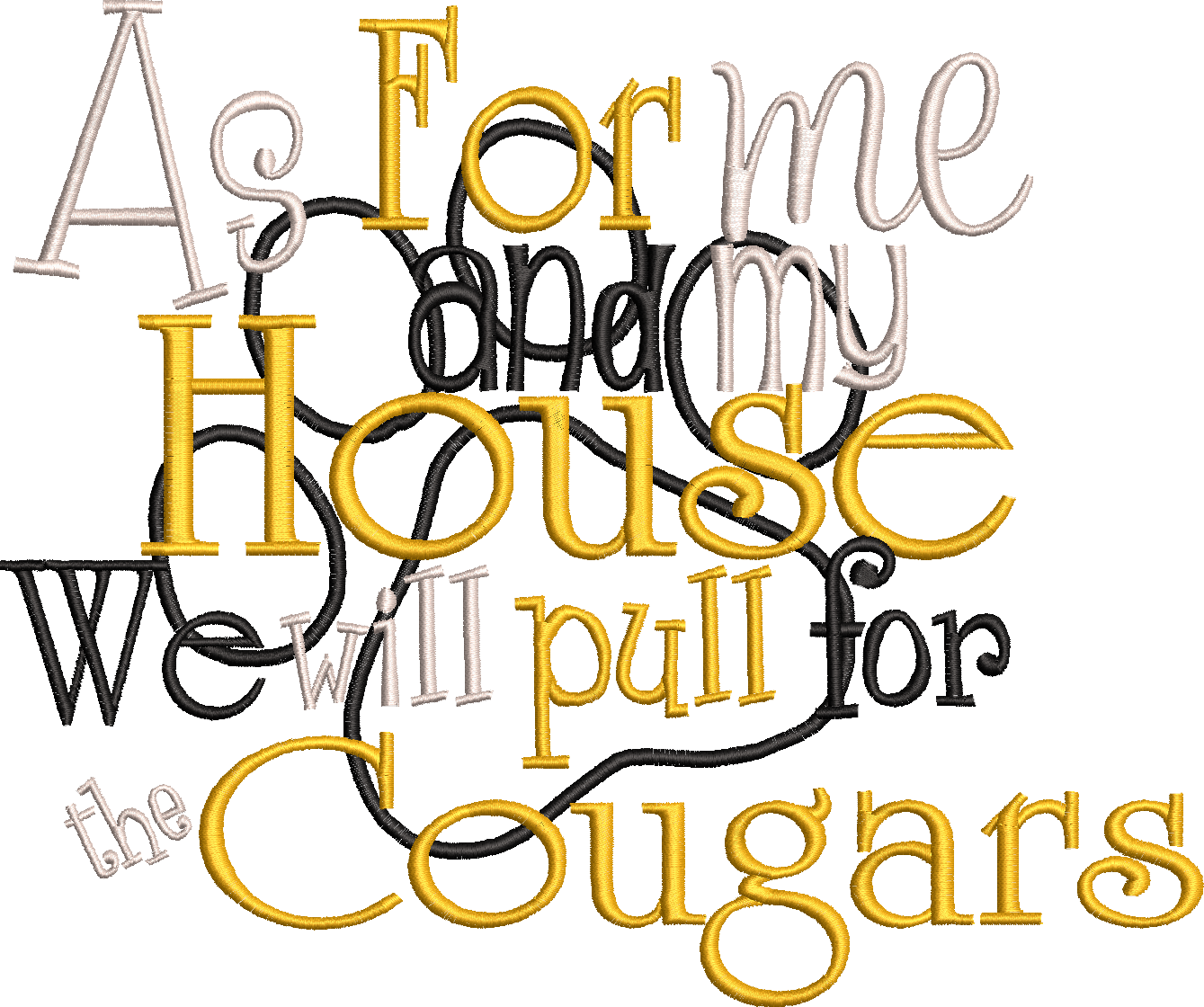 As for me and my house we will pull for the Cougars