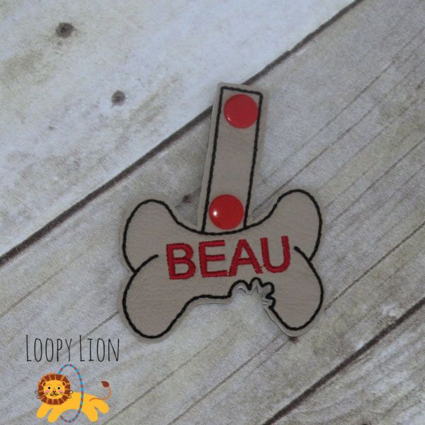 Dog bone Snap Key Fob