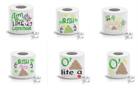 Toilet Paper Embroidery Design Bundle of 97