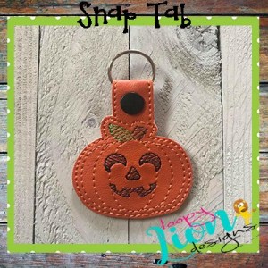 Cute Halloween Pumpkin ITH Key fob