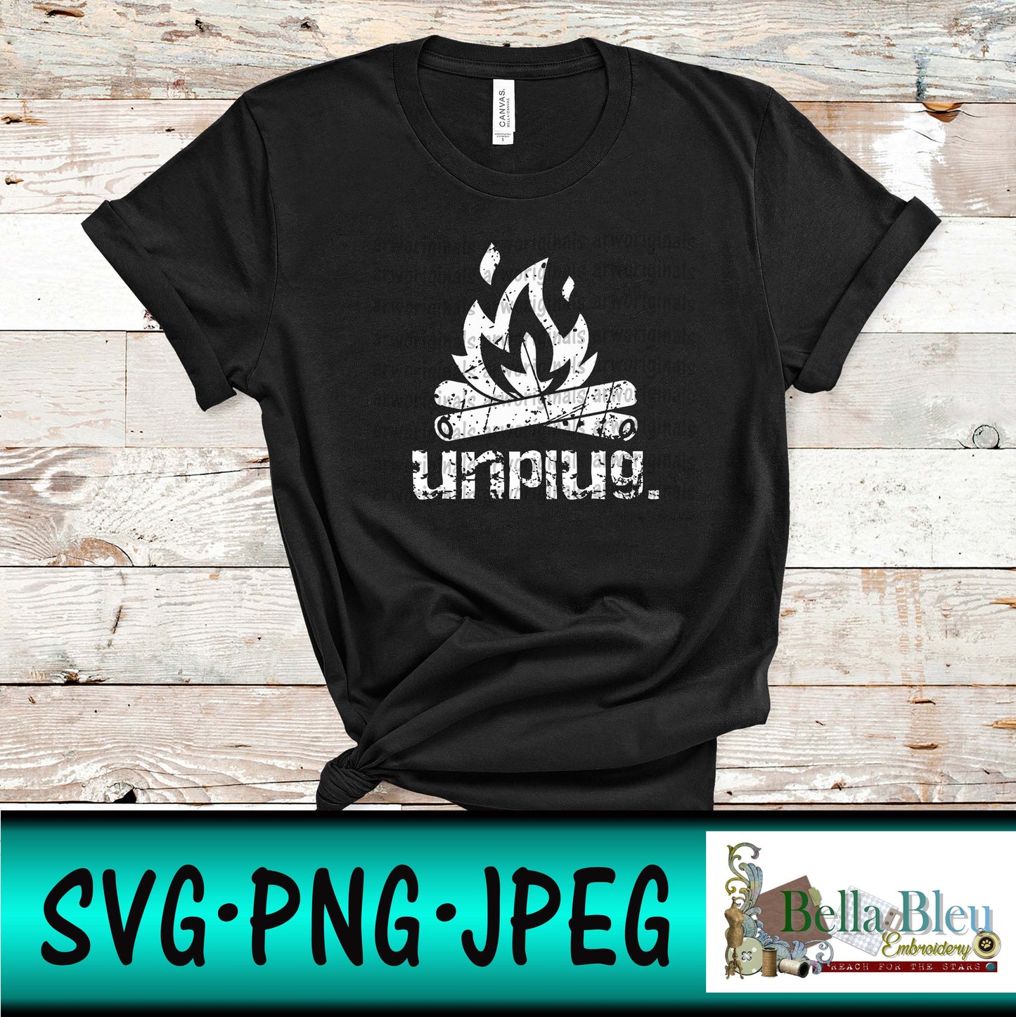 Unplug Campfire Camping svg png jpg file