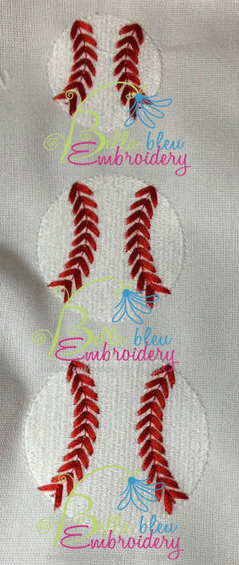 Baseball Softball Embroidery Filled mini designs