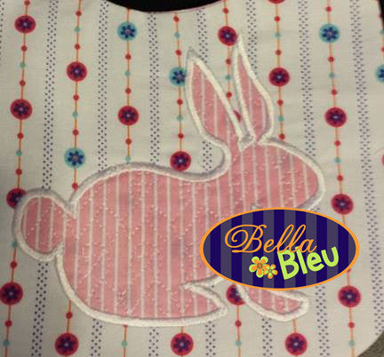 Beautiful Easter Bunny Rabbit with Breast Cancer Motif Applique Embroidery  Design