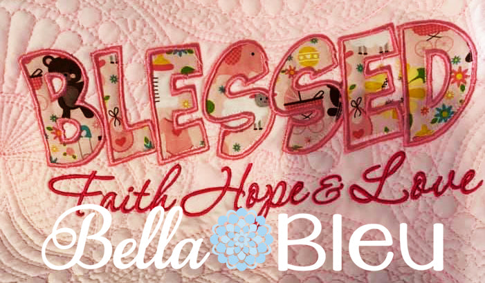 Blessed Faith Hope Love Applique