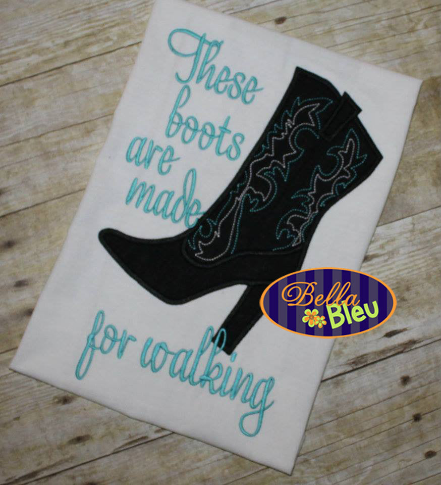 Sexy Cowboy Cowgirl heels Boots Machine Applique Embroidery Design