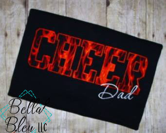 Cheer Dad Applique Embroidery Design Cheerleading