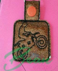 Dirt Bike Snap Key Fob