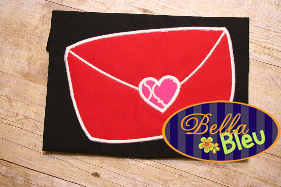 Sending all your love Envelope Valentine Applique Embroidery Designs Design Monogram