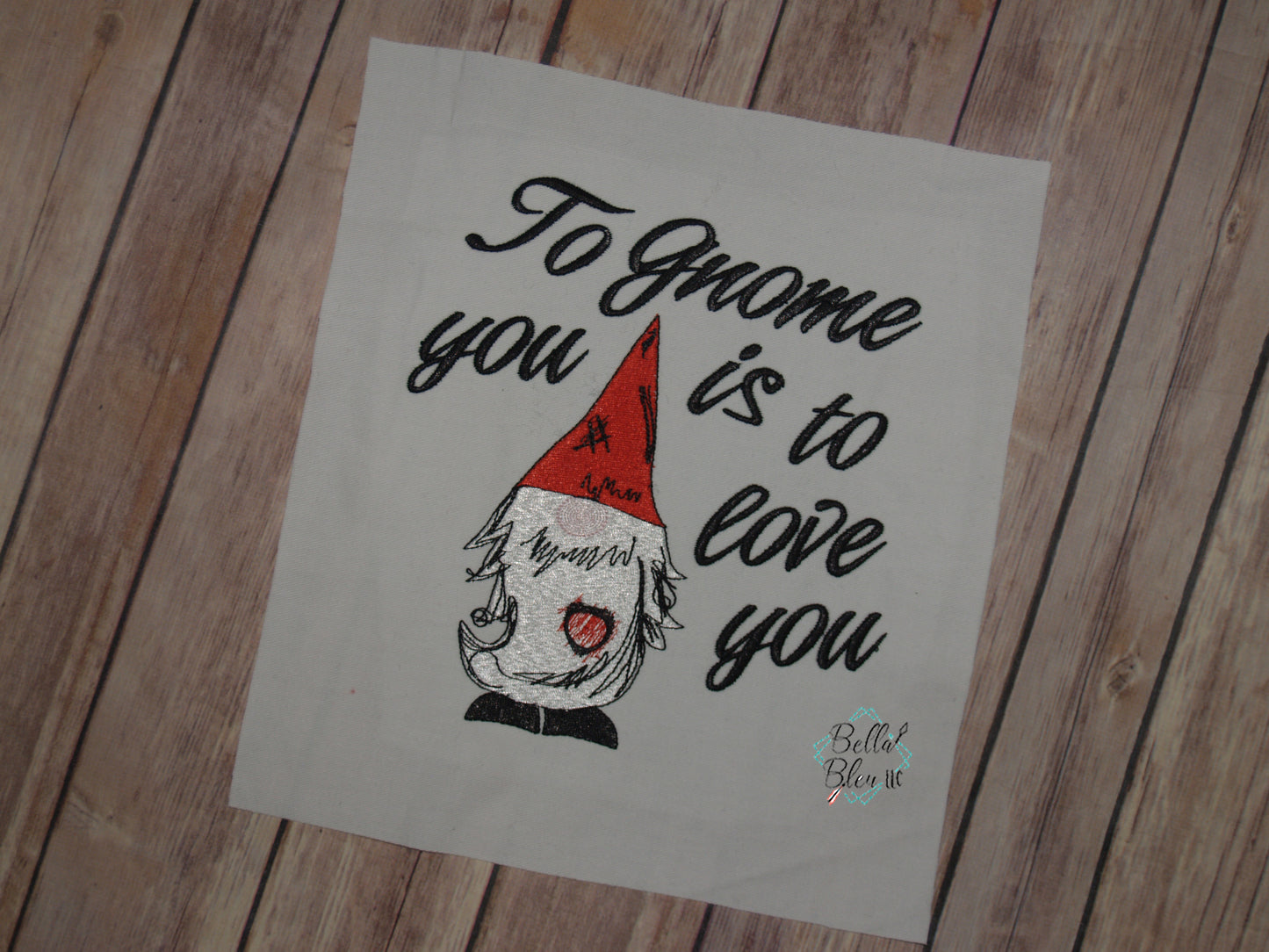 Valentine Gnome Machine Embroidery Design