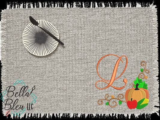 Fall Harvest Design - Harvest Frame Design - Frame embroidery design - Monogram Frame Design