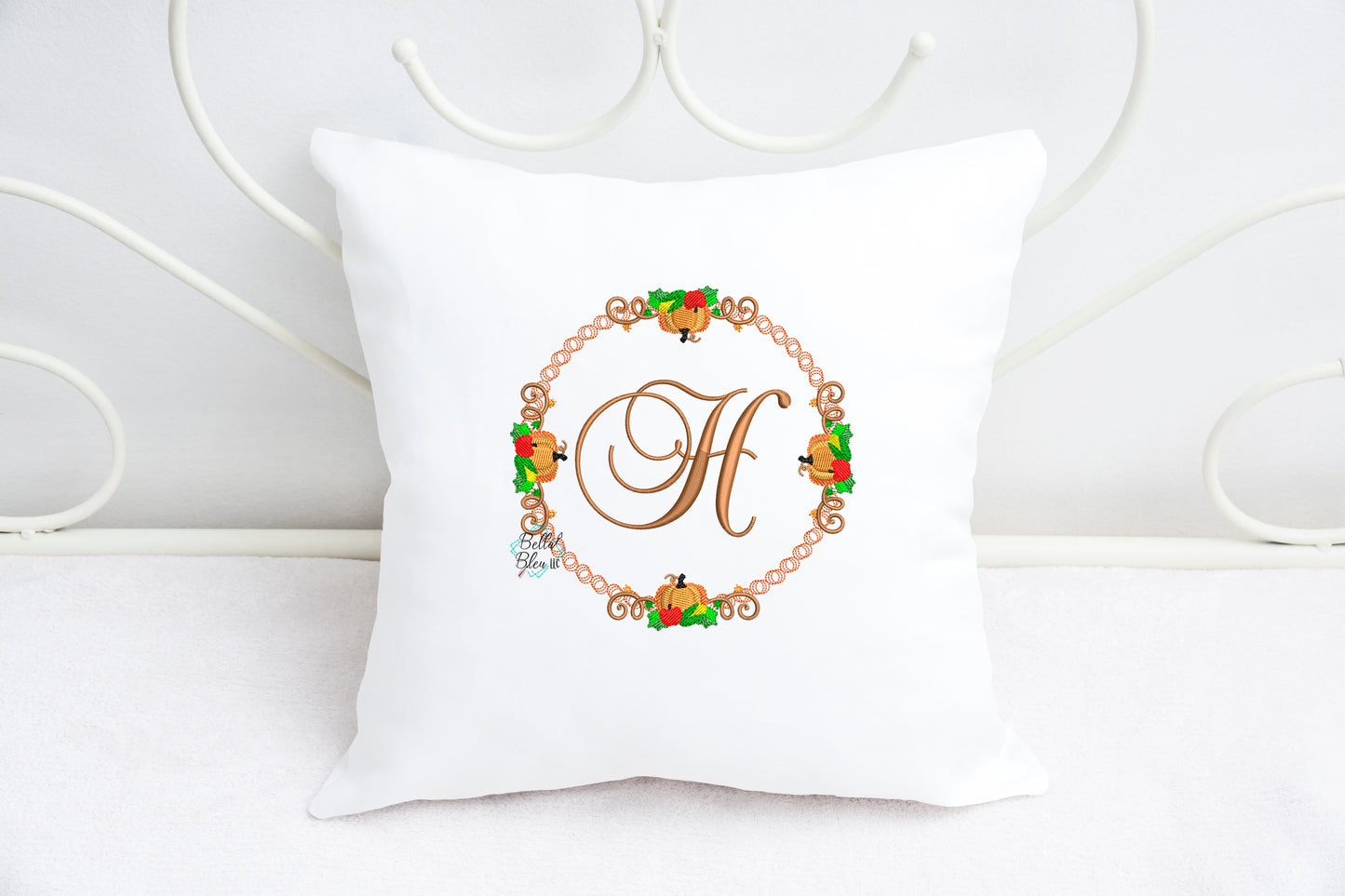 Fall Harvest Circle Design - Harvest Circle Frame Design - Monogram Frame Design